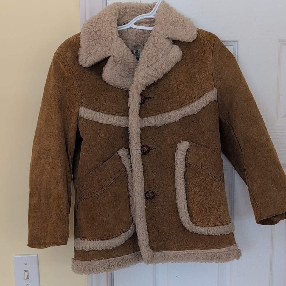 Vintage Penny Lane Coat - Leather And Shearling - Youth Size 10